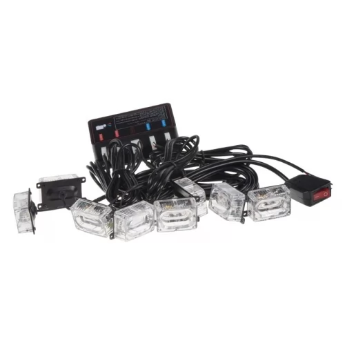 Oranžový 12V LED predátor do mriežky auta