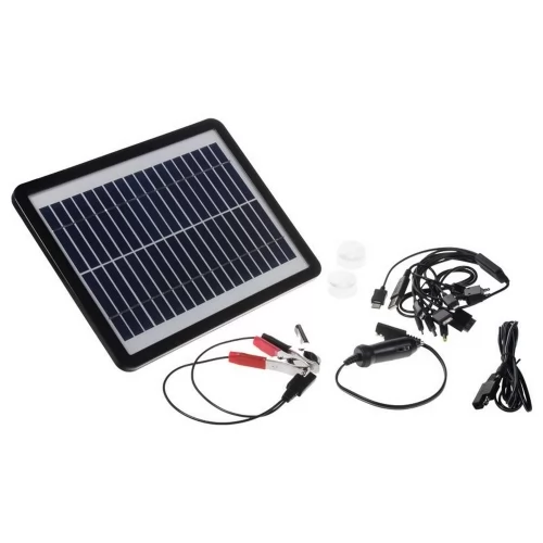Príslušenstvo 12V/6W solárnej nabíjačky autobatérií s USB nabíjaním telefónov