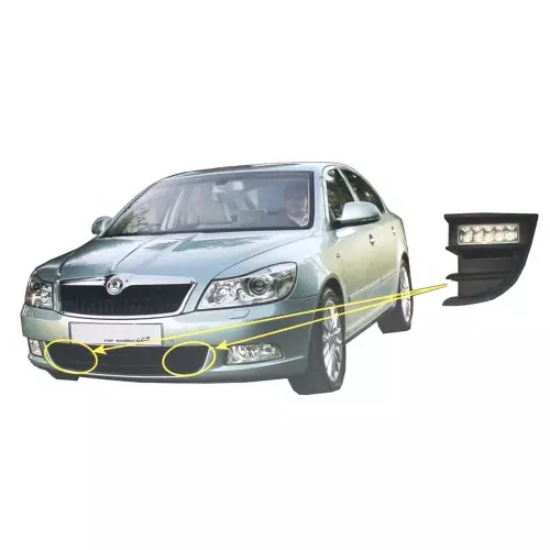 Montáž LED denného svietenia na Škoda Octavia 2 Facelift