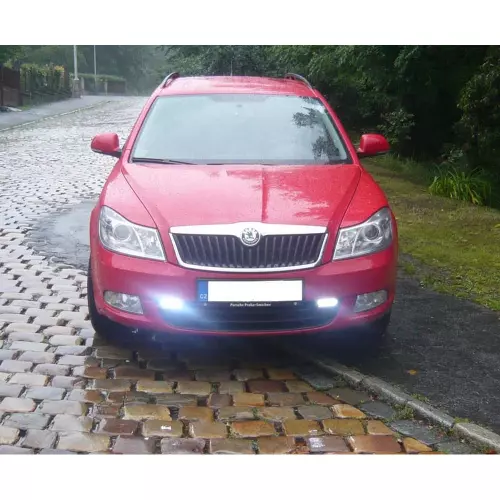 Použitie LED denného svietenia na Škoda Octavia 2 Facelift