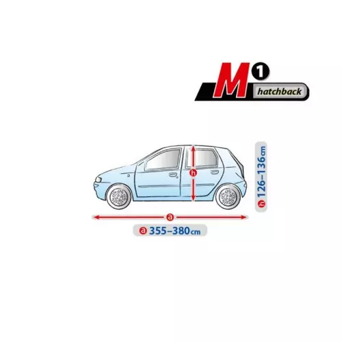 Rozmery plachty na auto Basic Garage M1 Hatchback