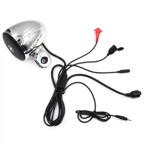 Vstupy chrómových repro na motorku,štvorkolku a skúter s MP3, USB, AUX, BLUETOOTH