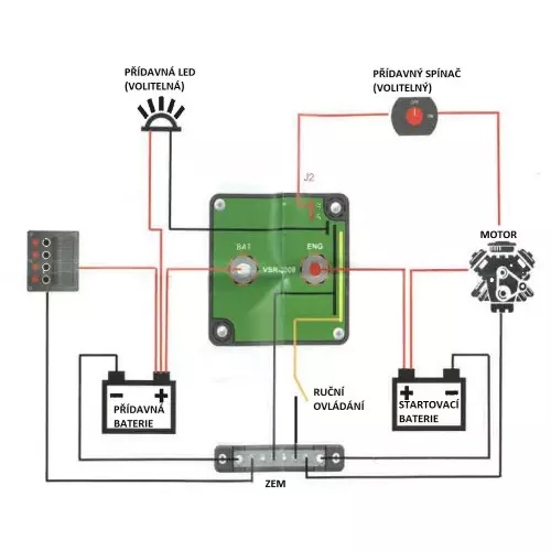 Montáž sady pre automatické dobíjanie druhej batérie 12V/140A