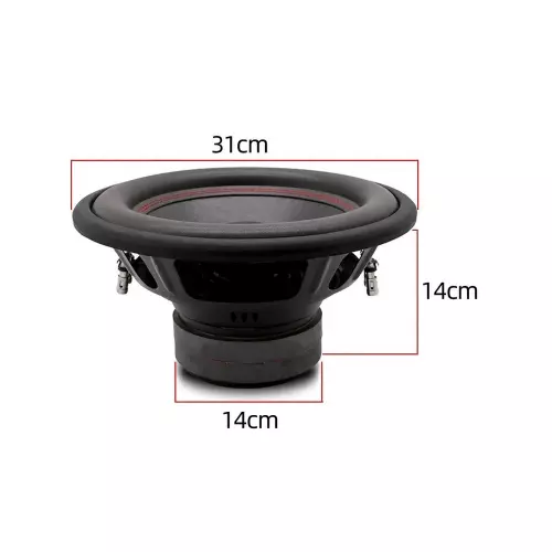 Rozmery double coil basového reproduktora 12", výkon 260/2600Watt