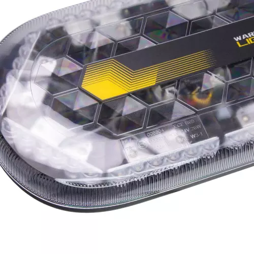 Homologizácia magnetickej 12/24V oranžovej 48xLED rampy ECER 328mm