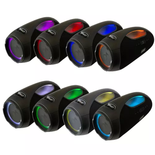 RGB podsvietenie vodeodolného prenosného Bluetooth reproduktora s USB, AUX, MIC,