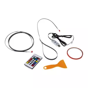 LED ambientné osvetlenie RGB do USB - Bluetooth / diaľkový ovládač (1,1+0,37m)