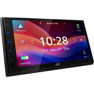 Multimediálne 1DIN / 2DIN autorádio JVC KW-M595DBT - DAB+ / FM / 6,8" displej / USB / AUX / Bluetooth / Apple CarPlay / Android Auto